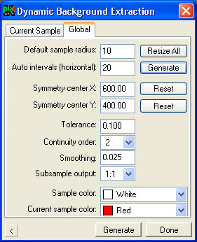 Dynamic Background Extraction